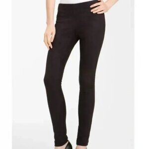 Alice + Olivia Black Faux Suede Stretchy Leggings Pants Size 8